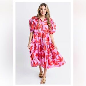 Karlie Palm Flora Midi Dress size Large